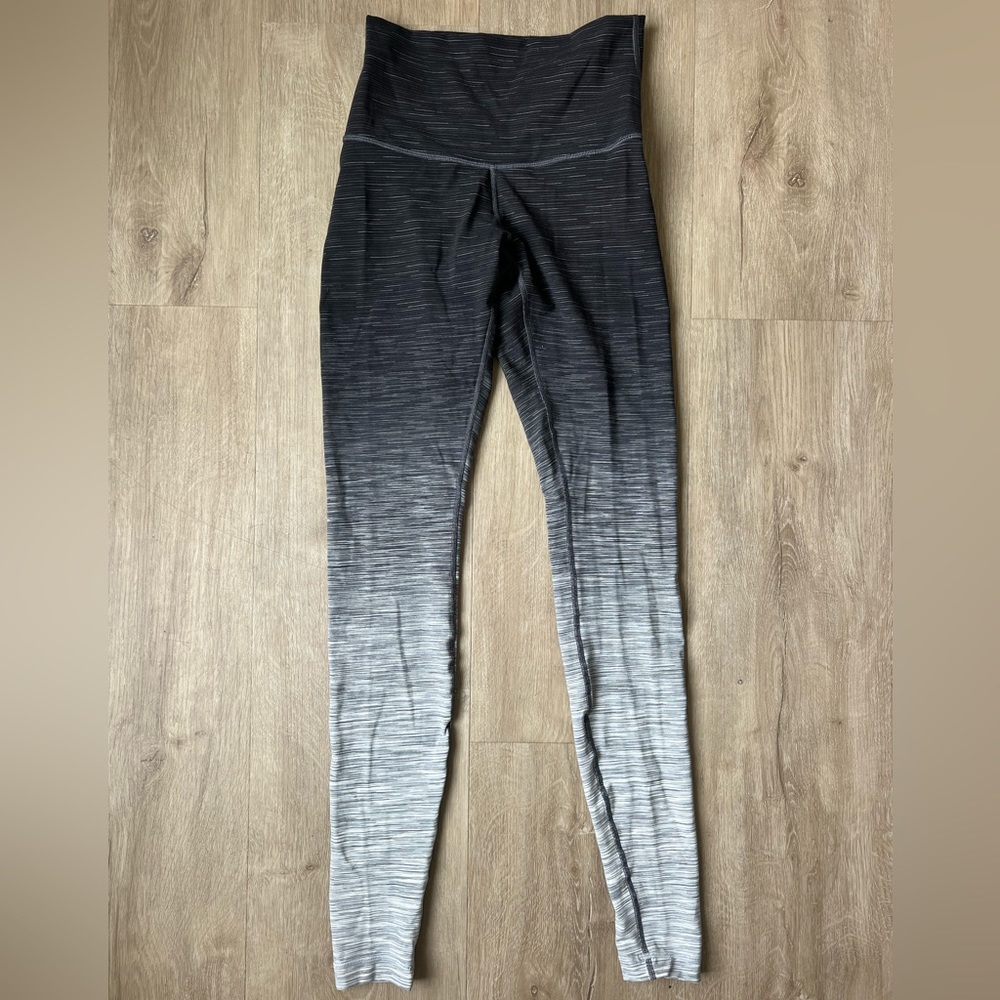 Lululemon Leggings. Size 8. Ombré fade black to white!